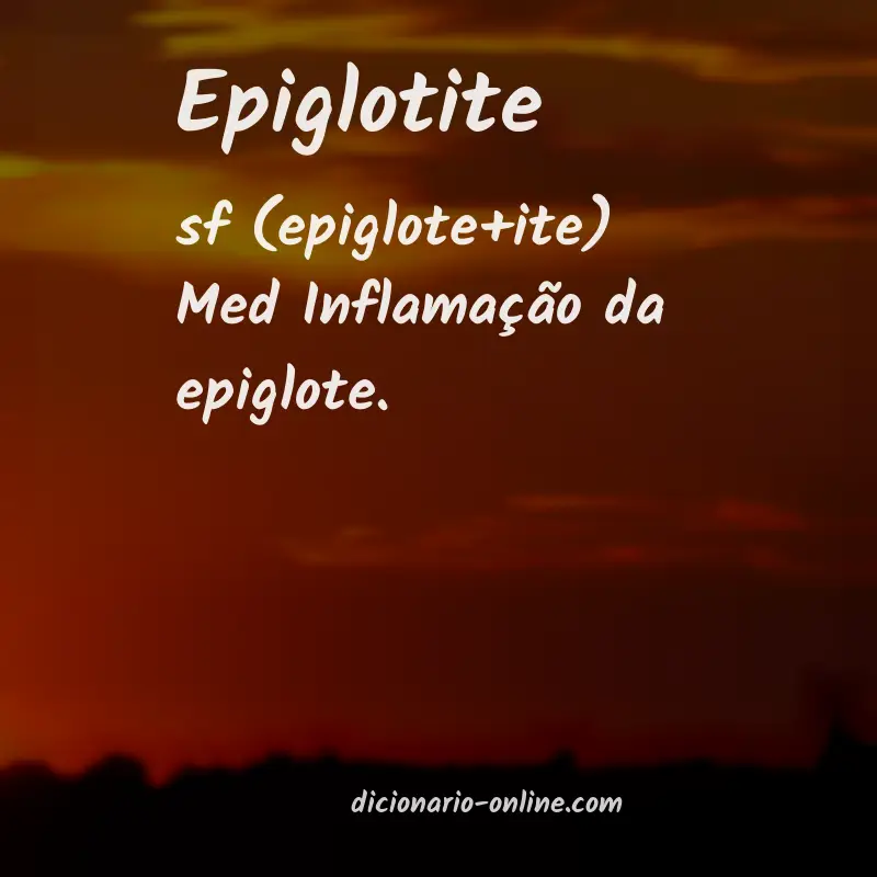 Significado de epiglotite