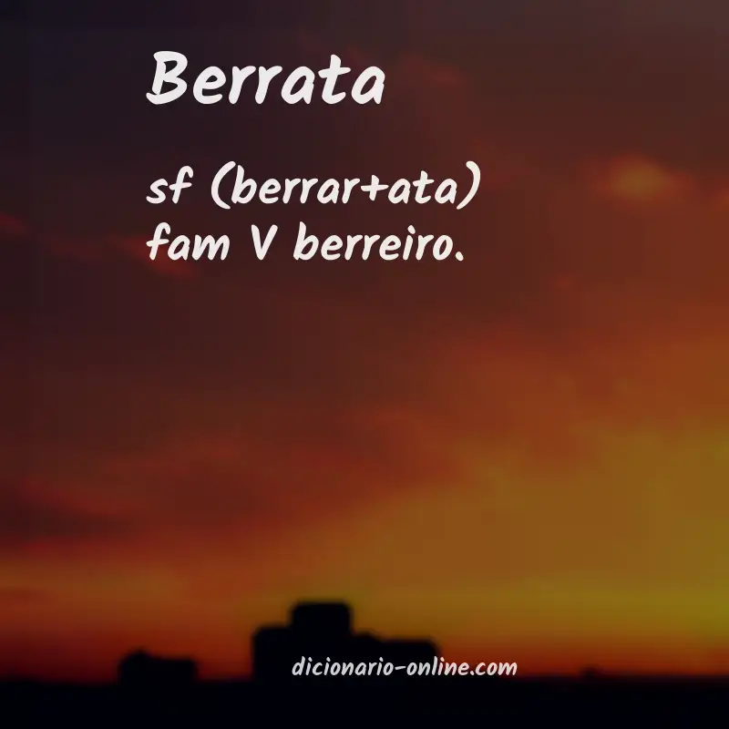 Significado de berrata