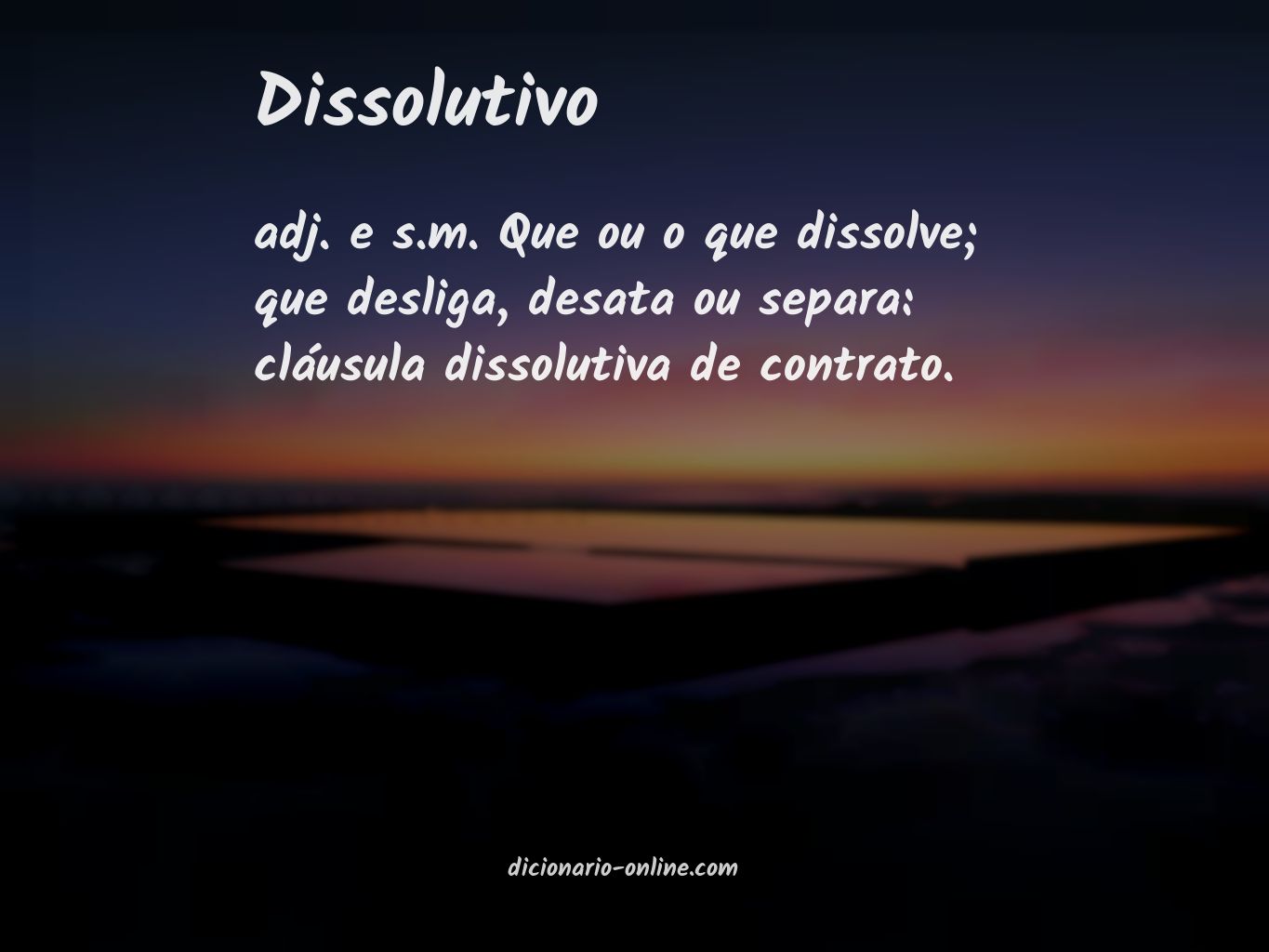 Significado de dissolutivo