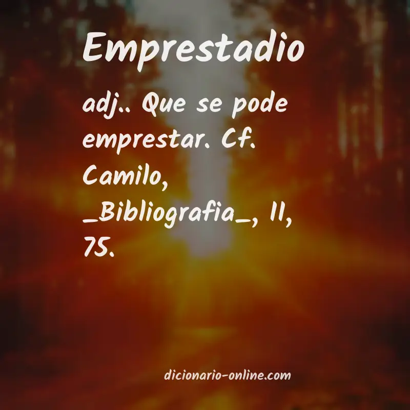 Significado de emprestadio