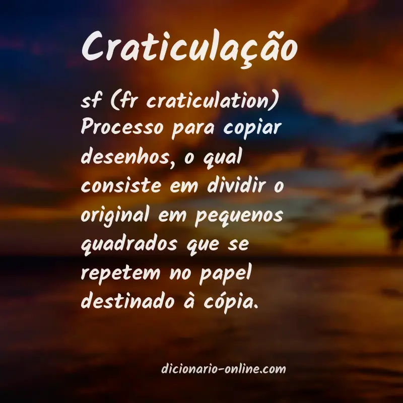 Significado de craticulação
