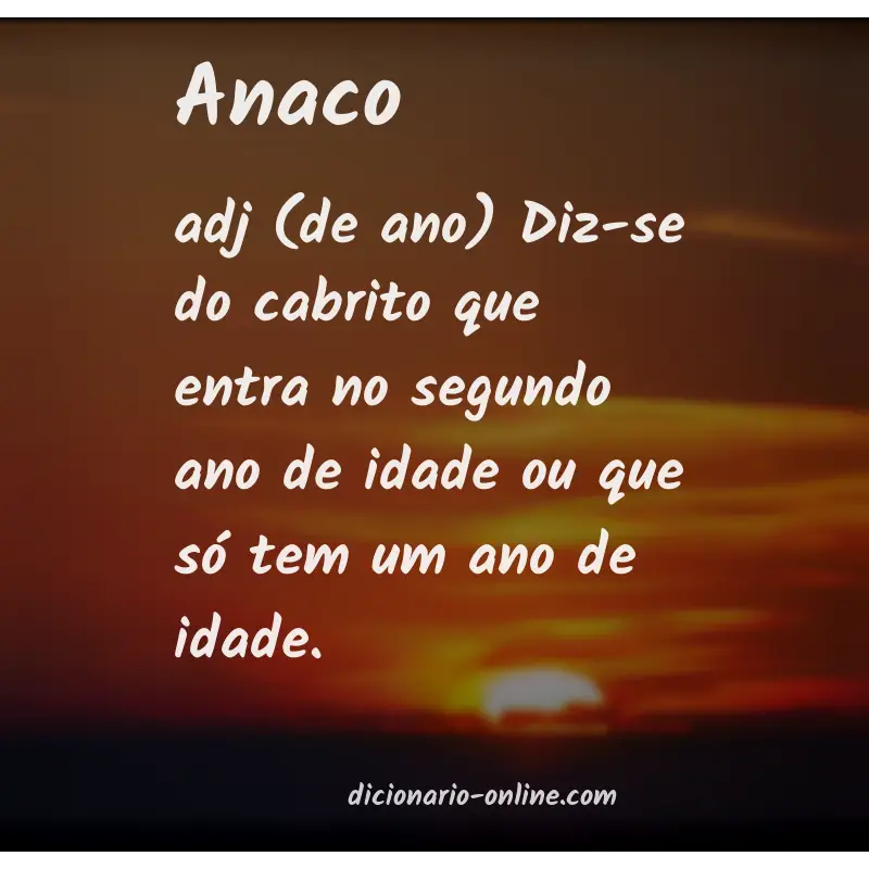 Significado de anaco