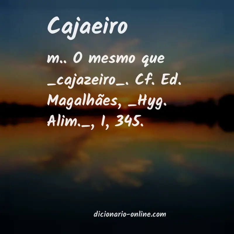 Significado de cajaeiro