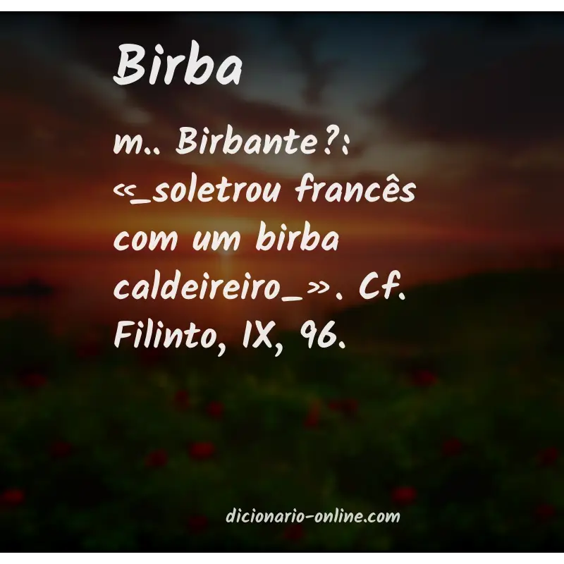 Significado de birba