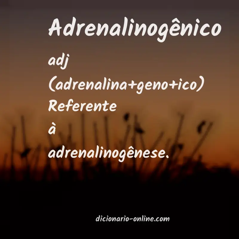 Significado de adrenalinogênico