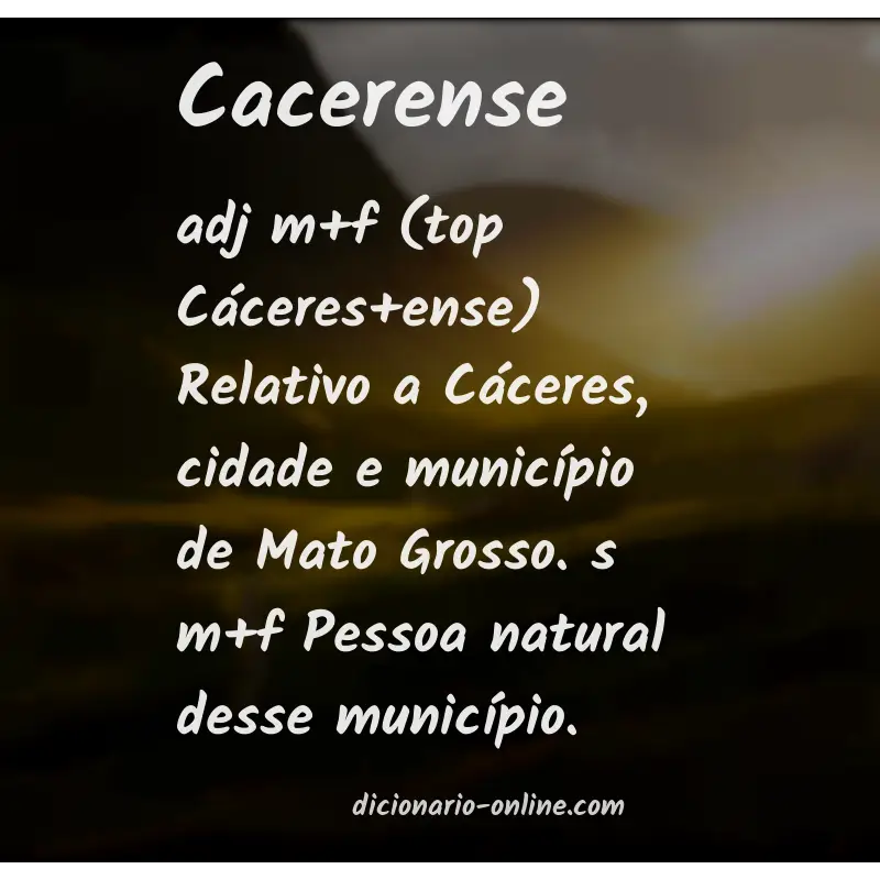 Significado de cacerense