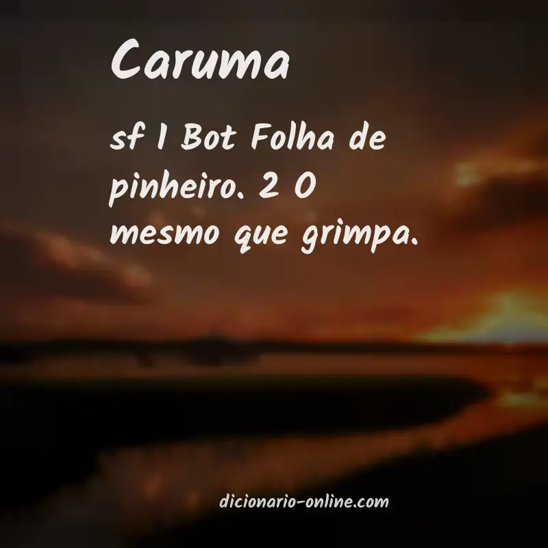 Significado de caruma