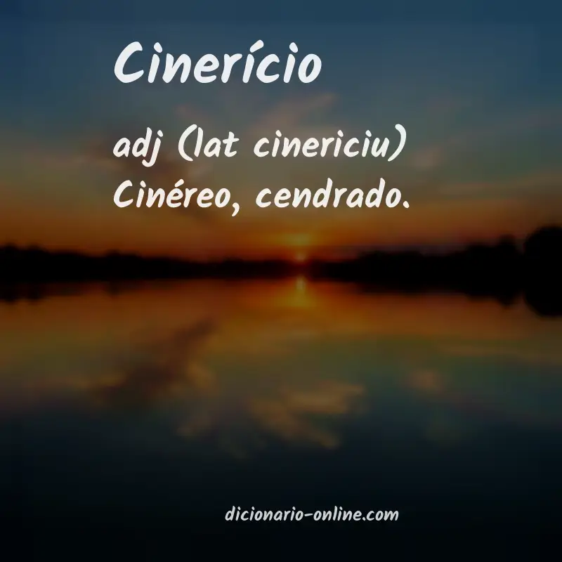 Significado de cinerício