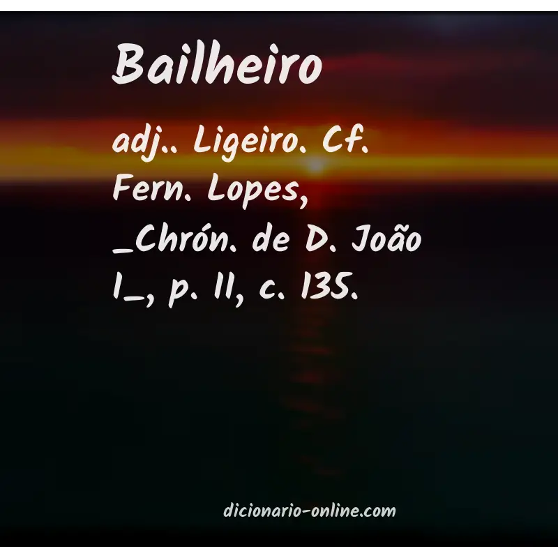 Significado de bailheiro