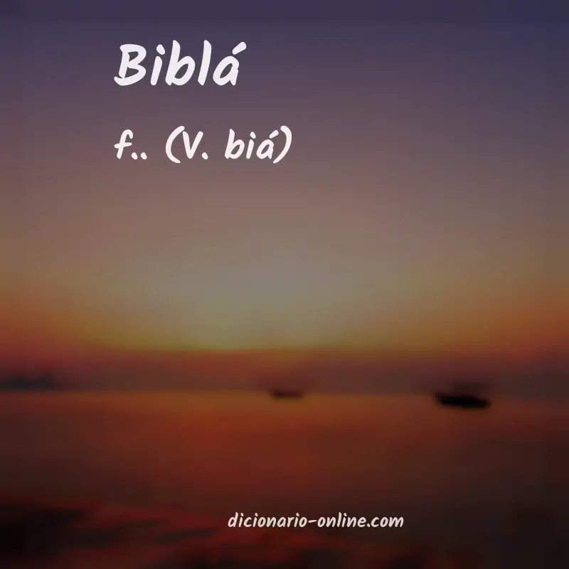 Significado de biblá