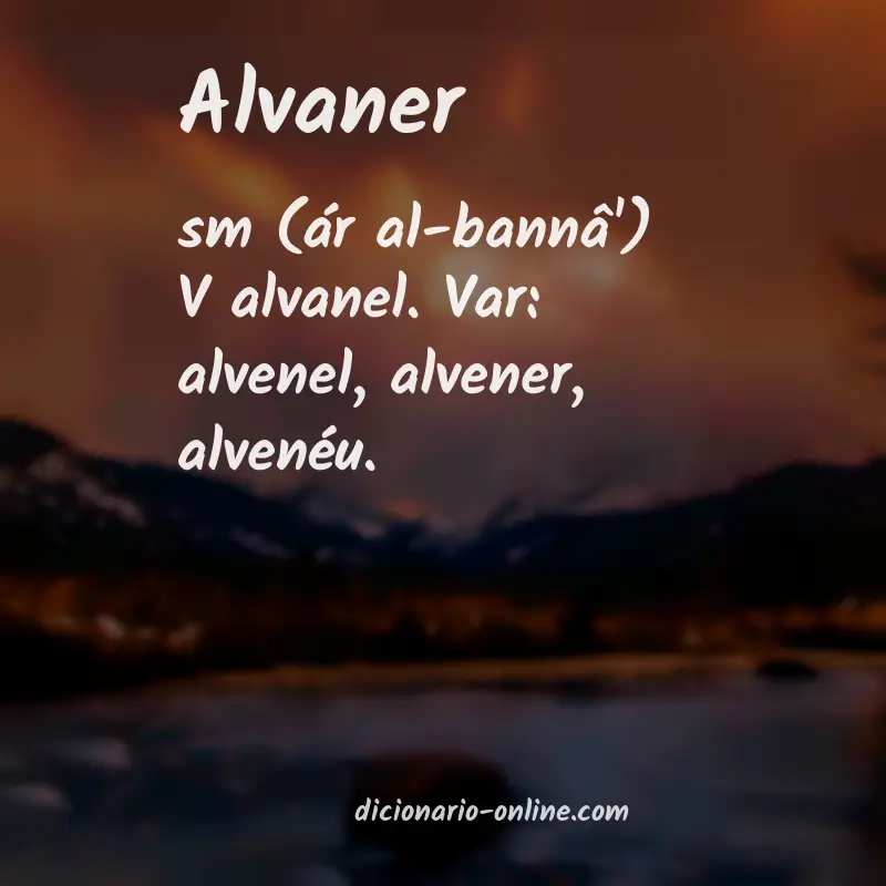 Significado de alvaner