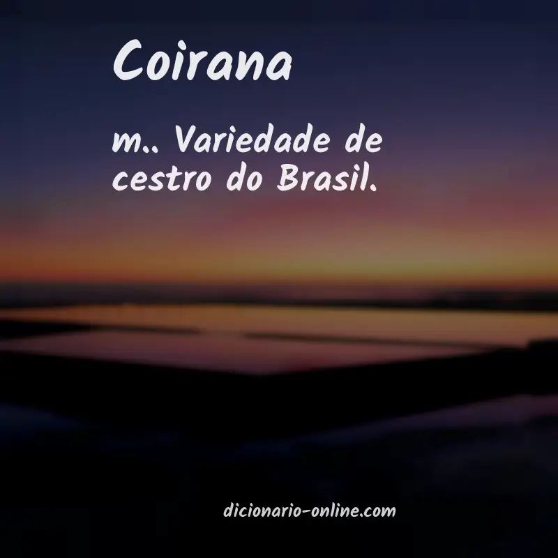 Significado de coirana