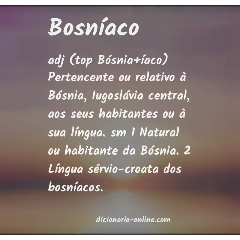 Significado de bosníaco