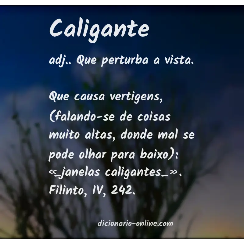 Significado de caligante