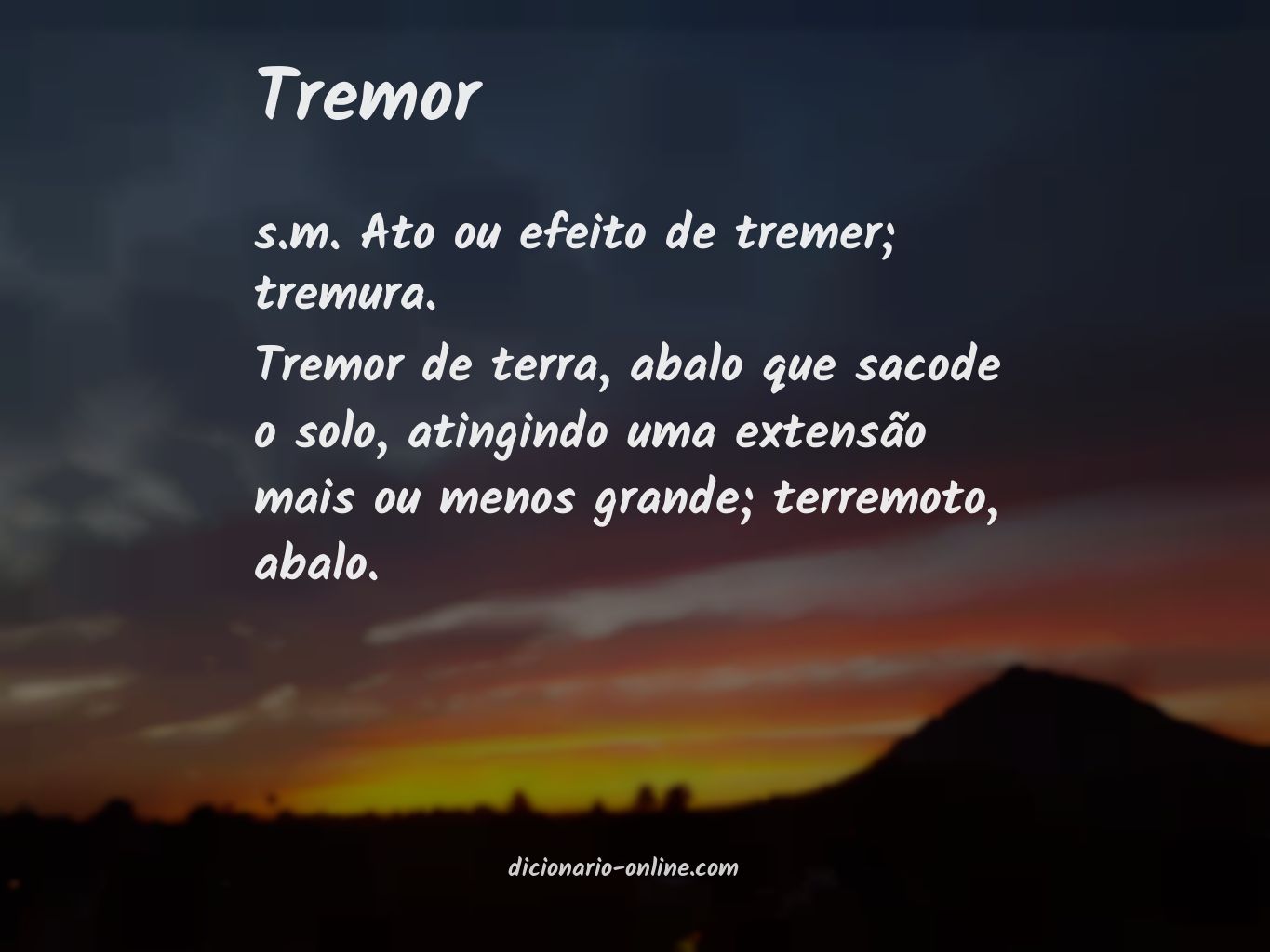 Significado de tremor