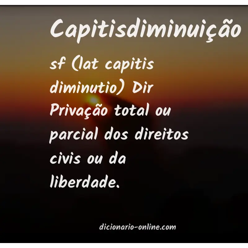 Significado de capitisdiminuição
