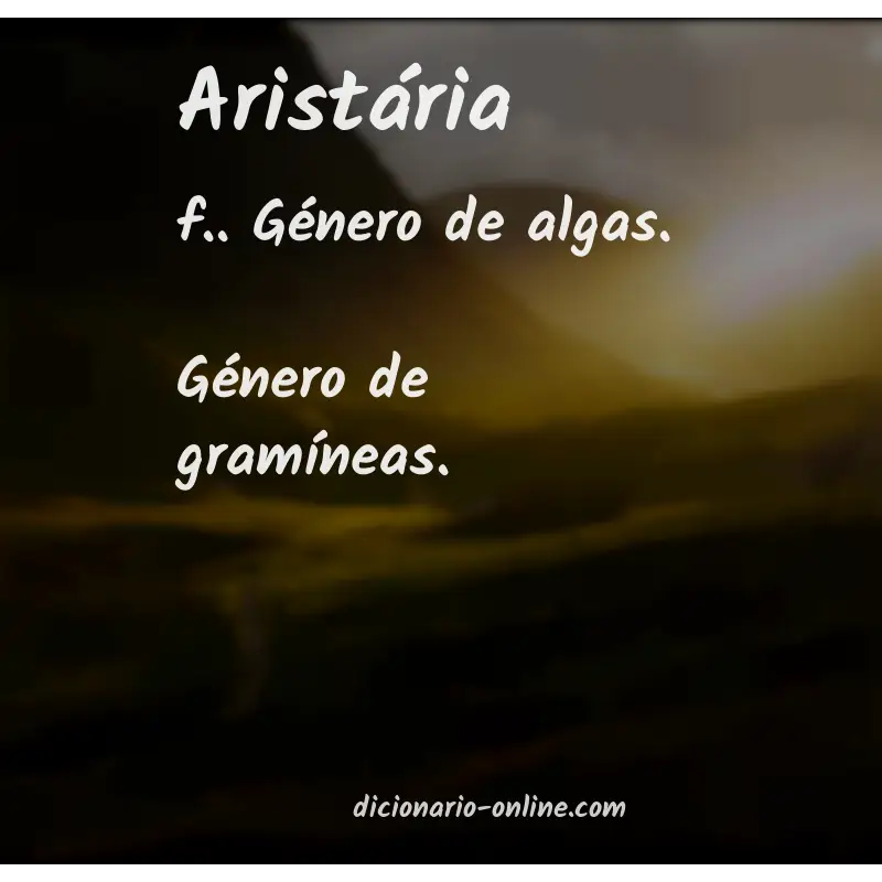 Significado de aristária
