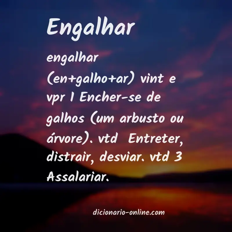 Significado de engalhar