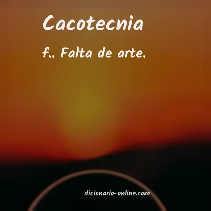 Significado de cacotecnia