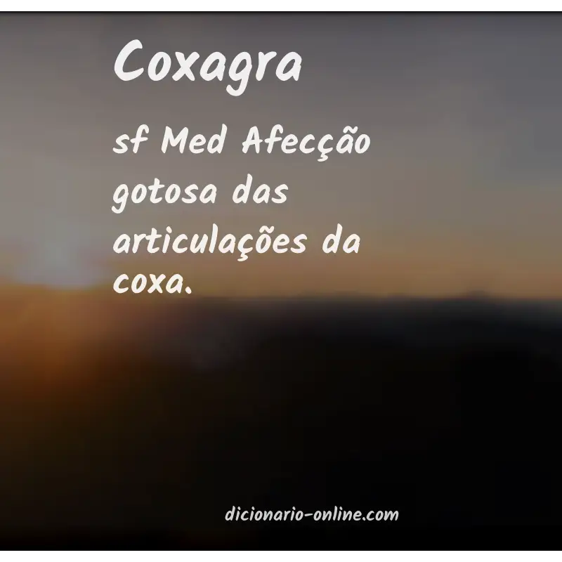 Significado de coxagra