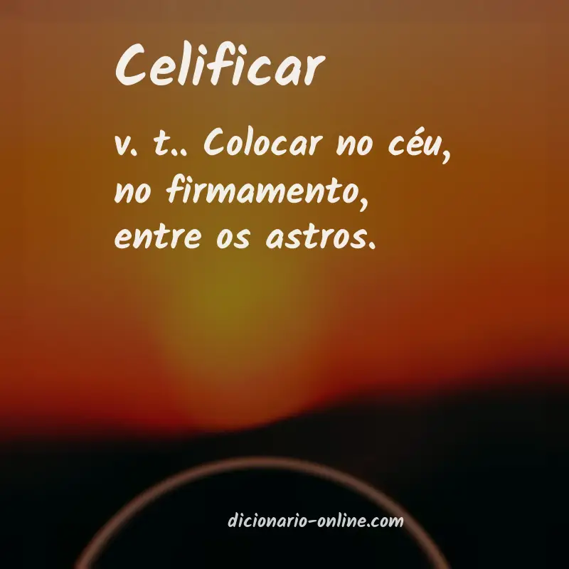 Significado de celificar