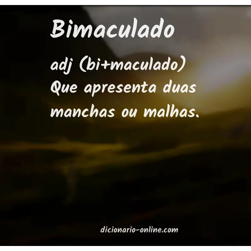 Significado de bimaculado