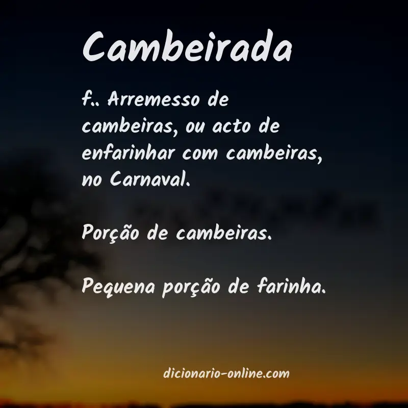Significado de cambeirada