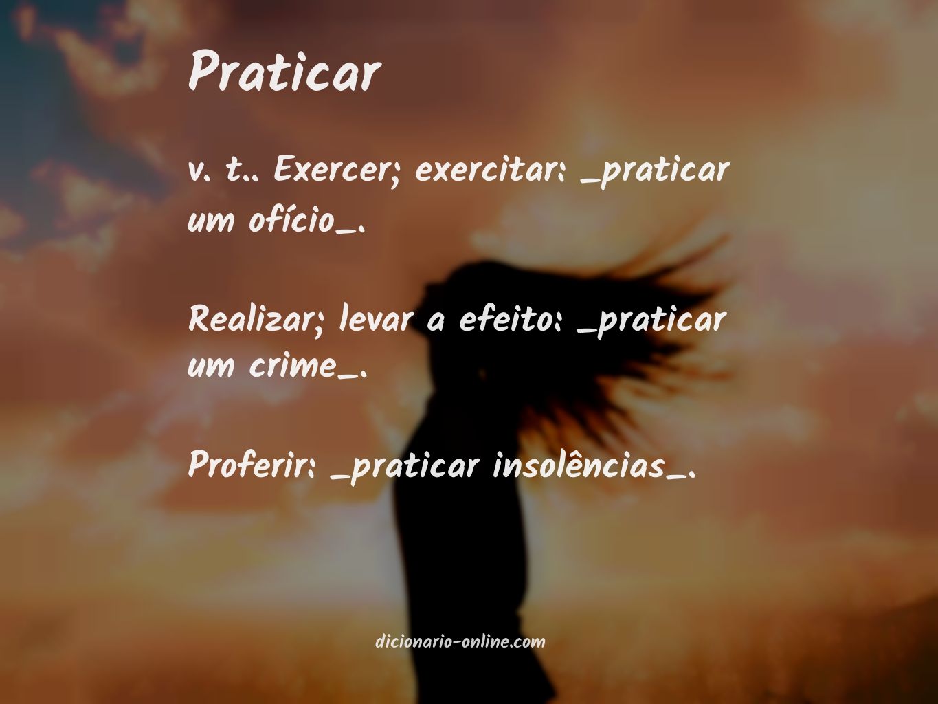 Significado de praticar