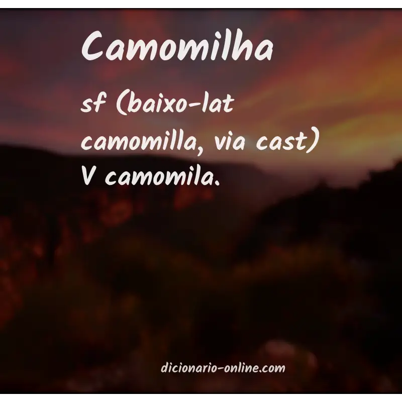 Significado de camomilha