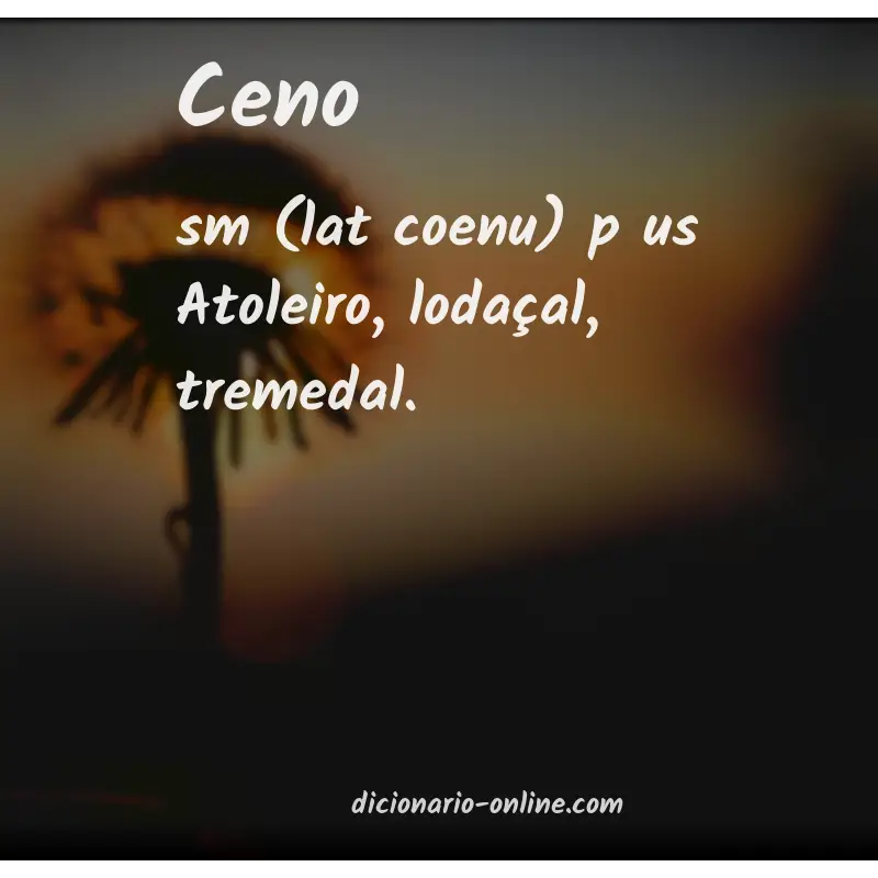 Significado de ceno