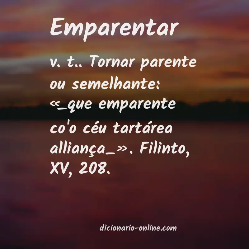 Significado de emparentar