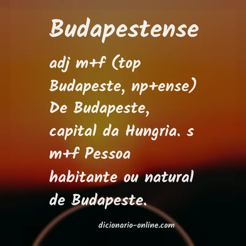 Significado de budapestense