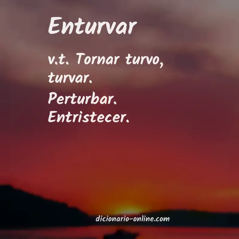 Significado de enturvar