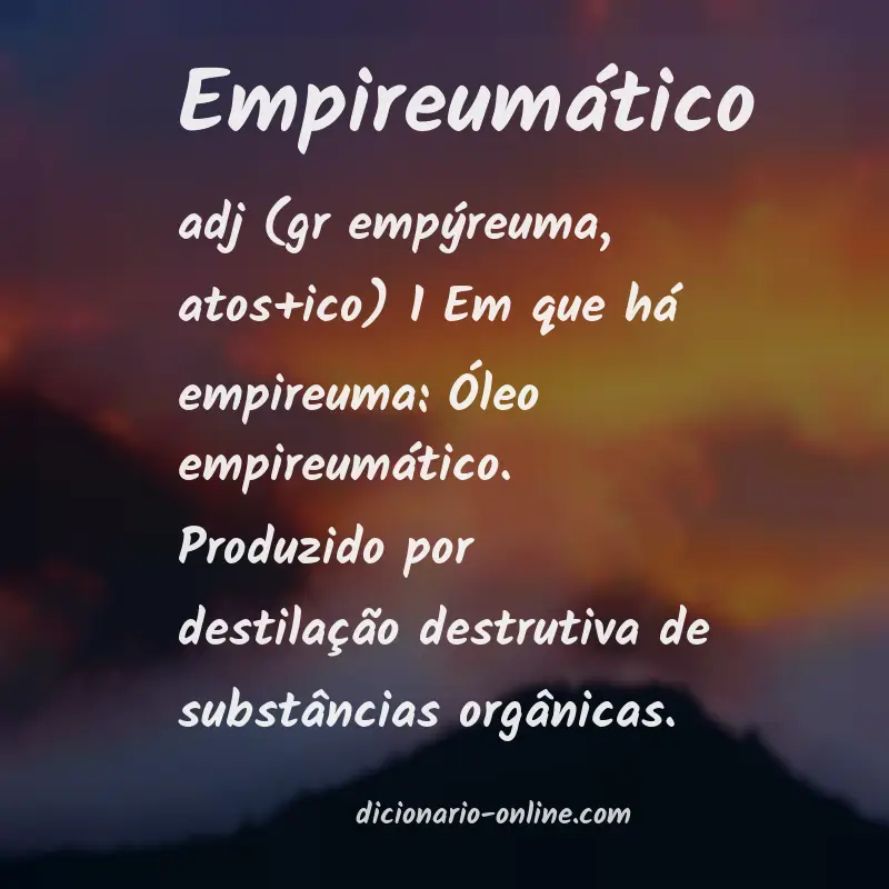 Significado de empireumático