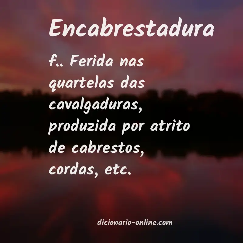 Significado de encabrestadura