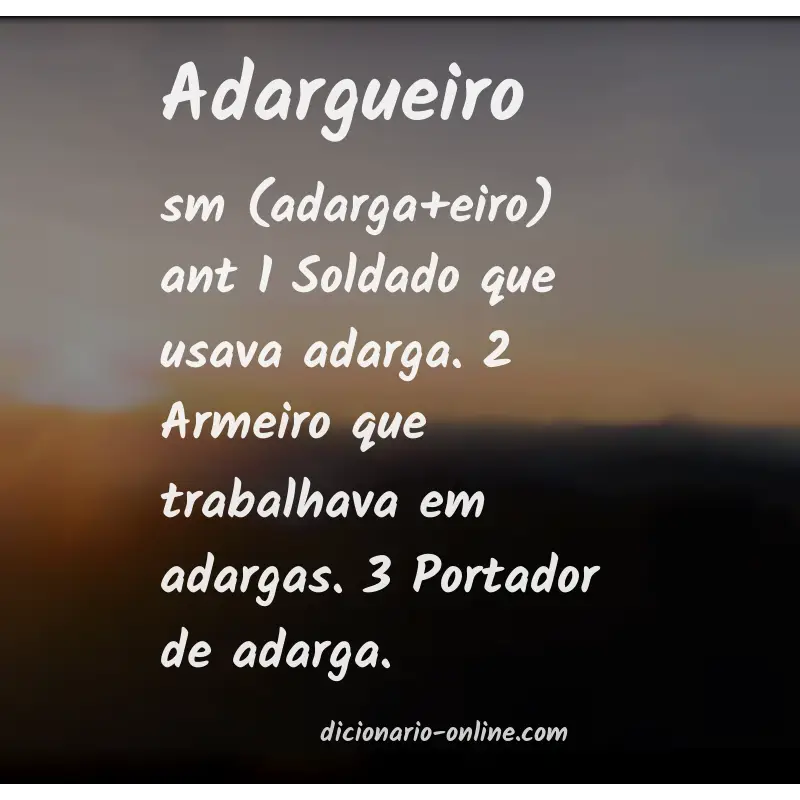 Significado de adargueiro