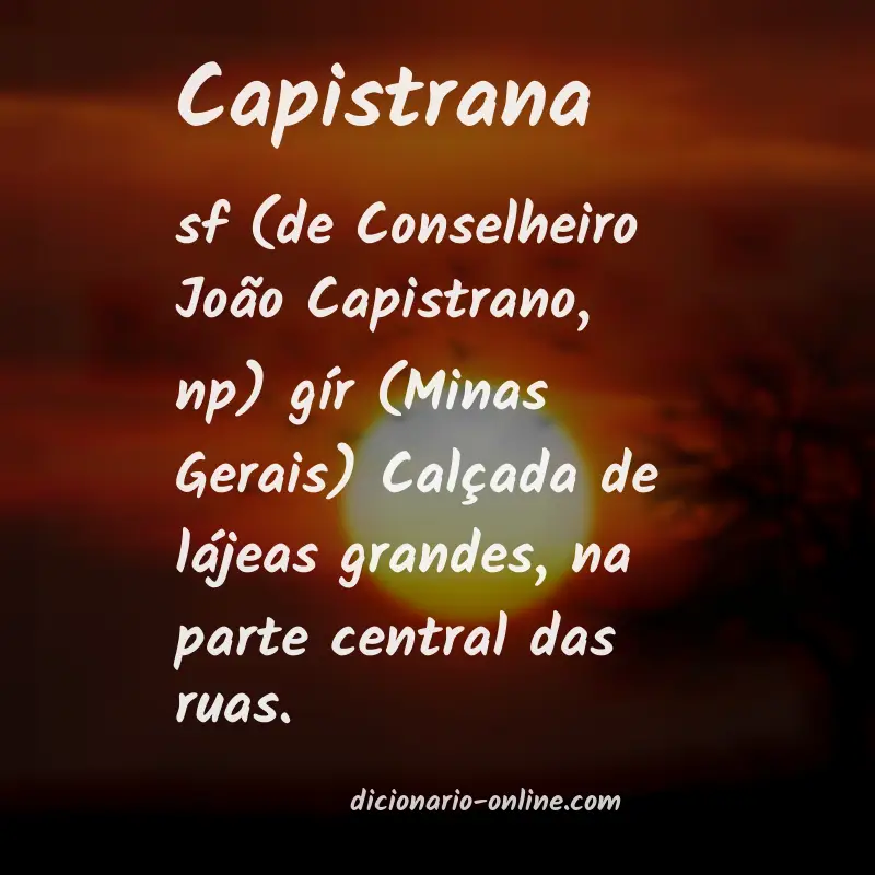 Significado de capistrana
