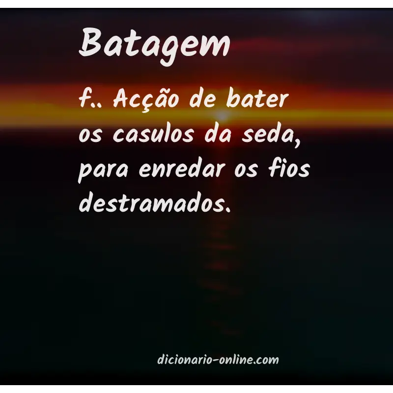 Significado de batagem