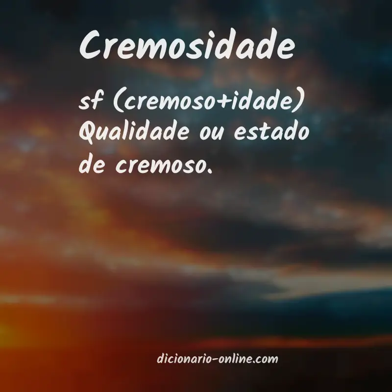 Significado de cremosidade