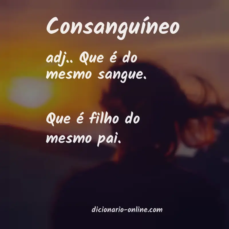 Significado de consanguíneo