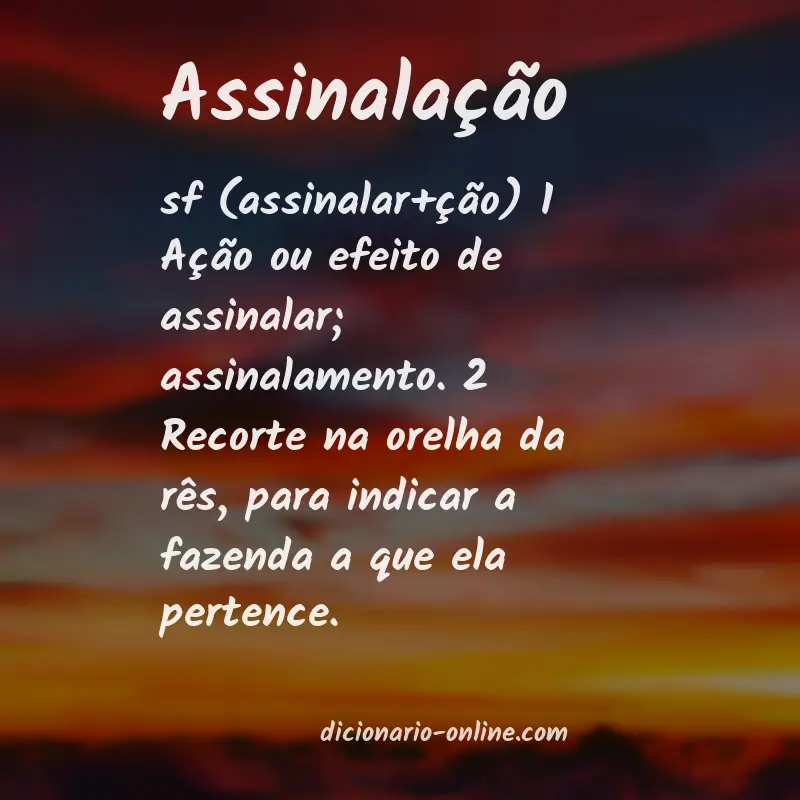 Significado de assinalação
