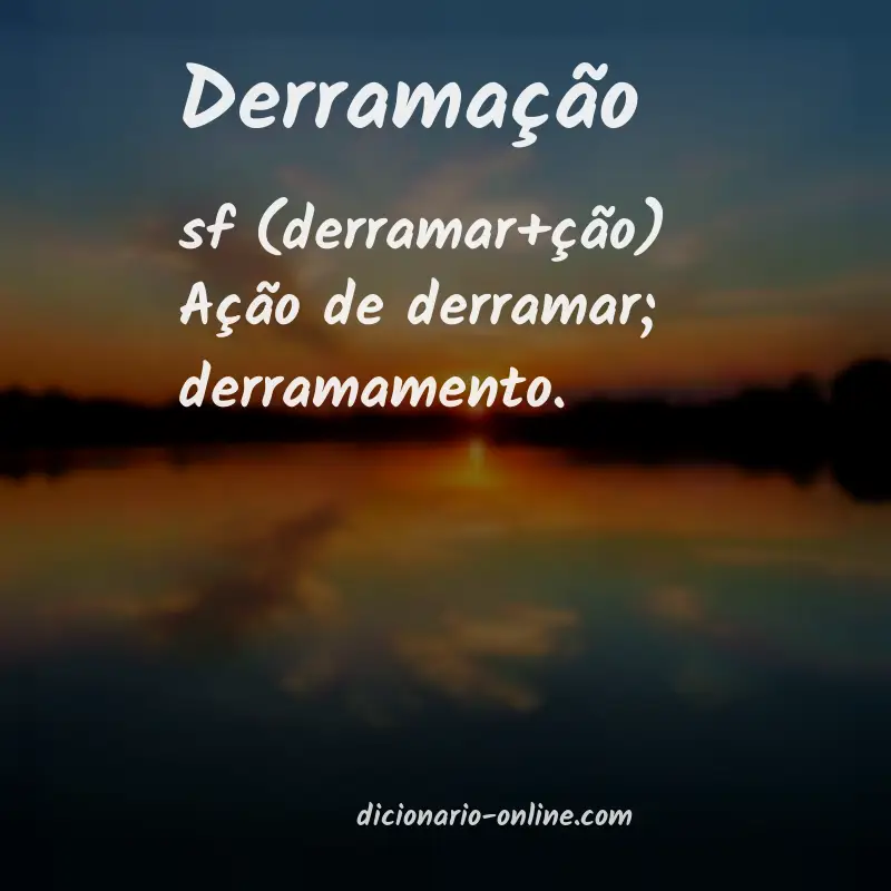 Significado de derramação