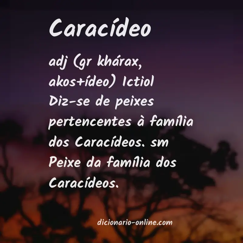 Significado de caracídeo