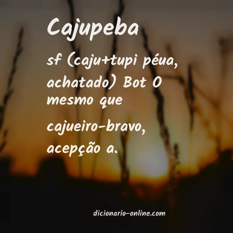 Significado de cajupeba