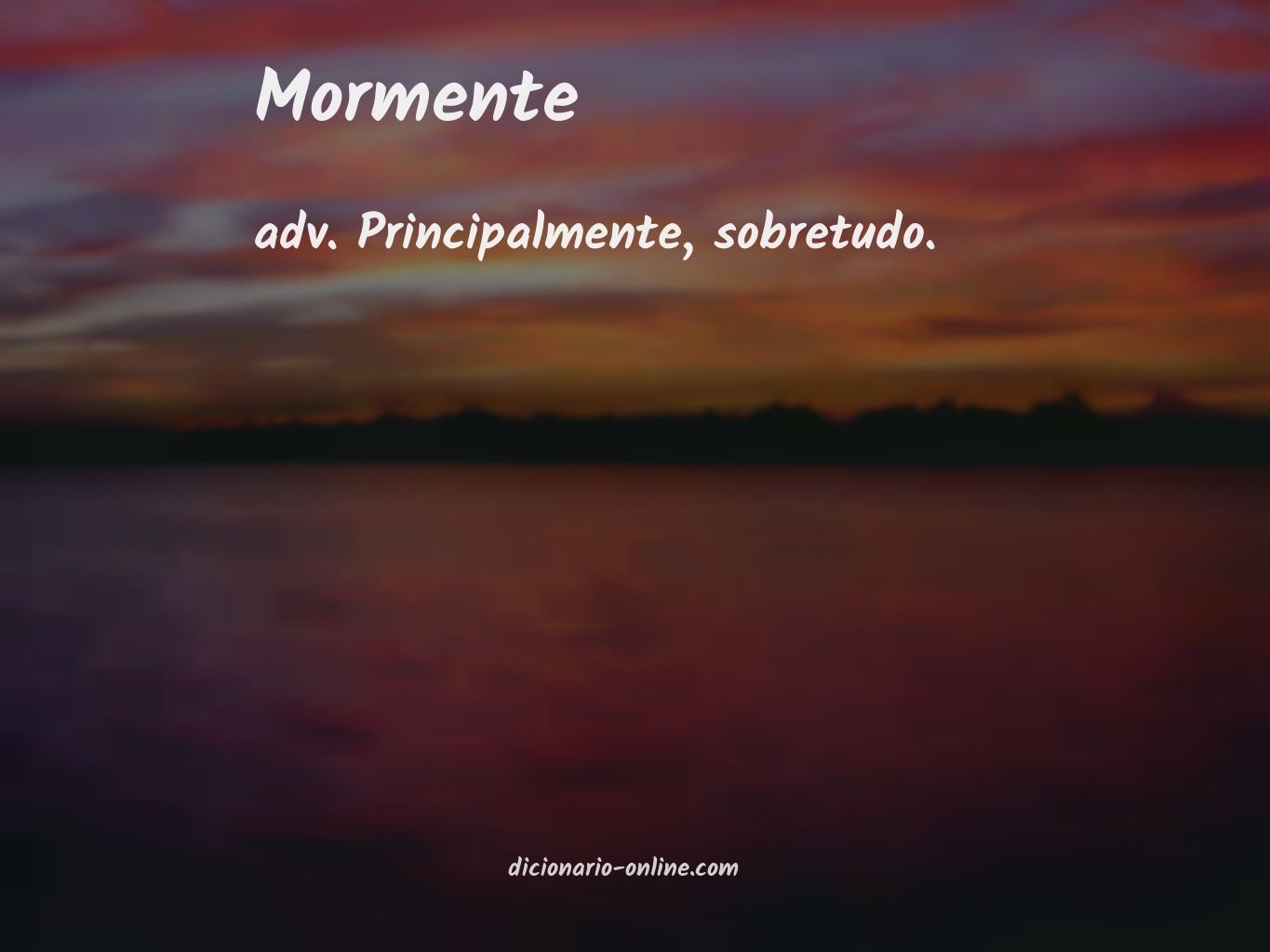 Significado de mormente