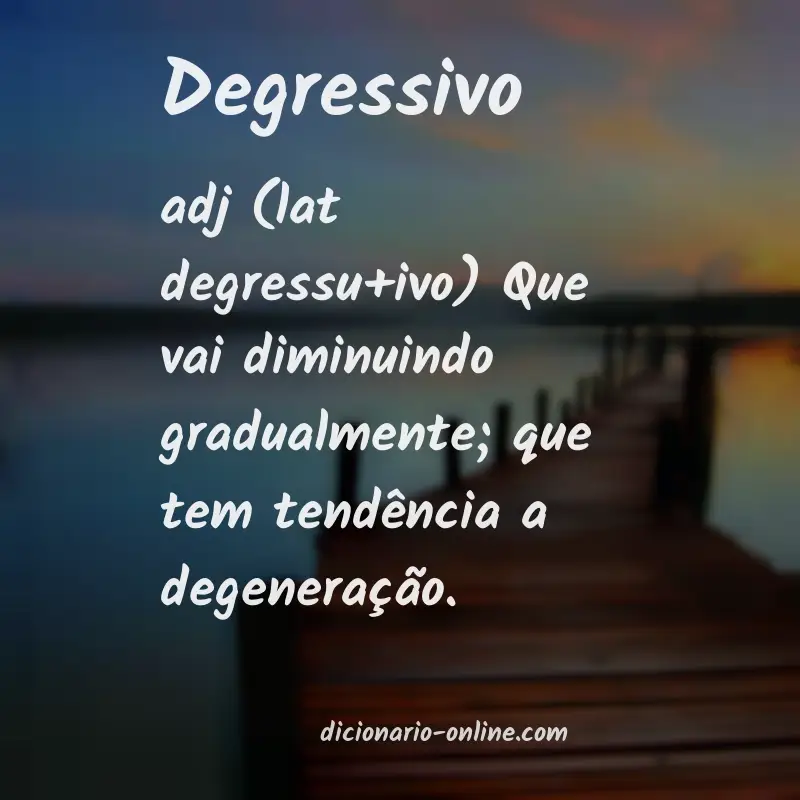 Significado de degressivo