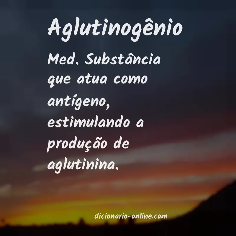 Significado de aglutinogênio
