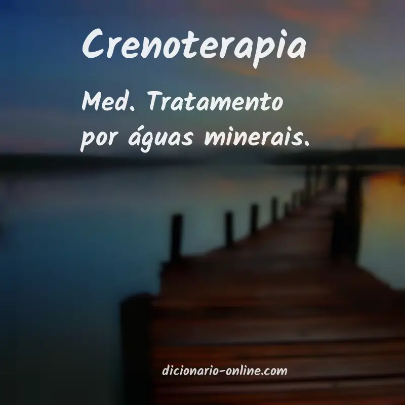 Significado de crenoterapia