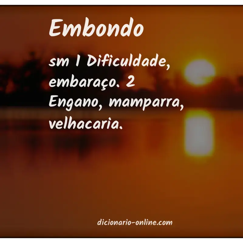 Significado de embondo