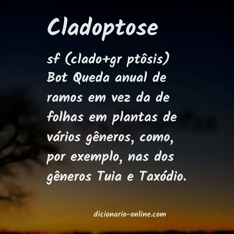 Significado de cladoptose